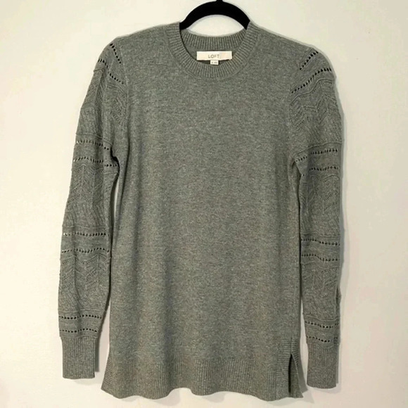 The Loft Women's Stitched Sleeve Sweater Green Size XS - Picture 3 of 10